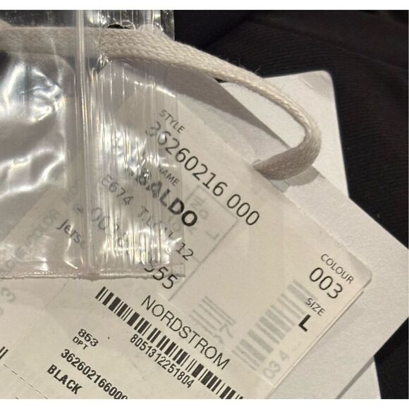 Max Mara Leisure Black Stretch Midi Dress In Black NWT Size Large - Picture 5 of 6